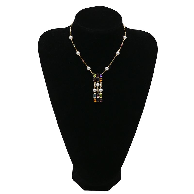 Bvlgari Bvlgari Necklace Allegra Multicolor 18k Yellow Gold Diamond Pearl