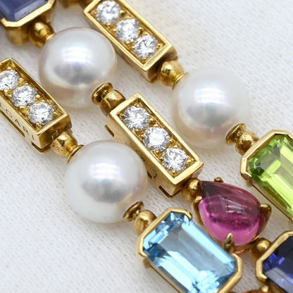 Bvlgari Bvlgari Necklace Allegra Multicolor 18k Yellow Gold Diamond Pearl