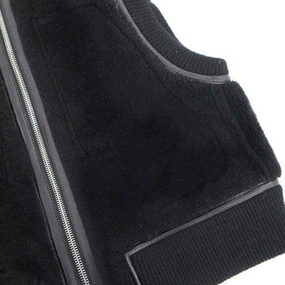 Hermes 23aw Lambskin Reversible Mouton Vest 3h1231d5 Black 36