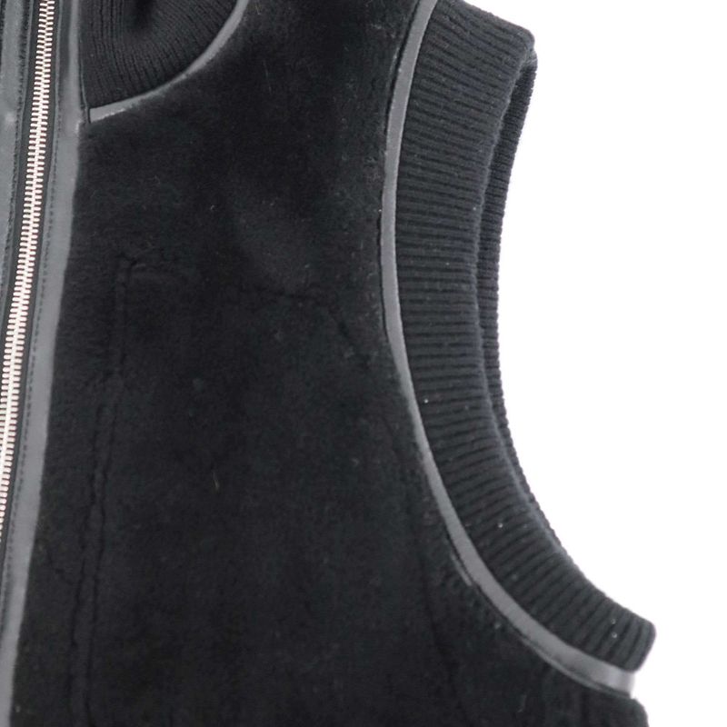 Hermes 23aw Lambskin Reversible Mouton Vest 3h1231d5 Black 36