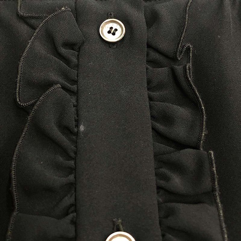 Celine Ruffle Silk Skirt 22039 0089 Black 38