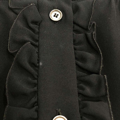 Celine Ruffle Silk Skirt 22039 0089 Black 38