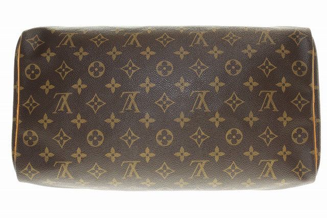 Louis Vuitton Speedy -35 Monogram Canvas Handbag Boston Padlock Brown [brand