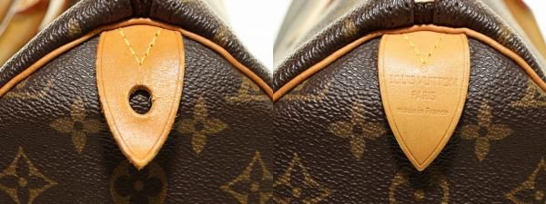 Louis Vuitton Speedy -35 Monogram Canvas Handbag Boston Padlock Brown [brand