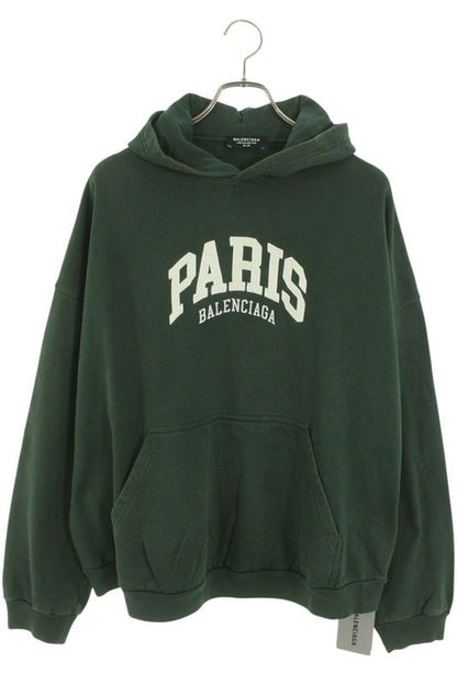 Balenciaga 22SS 674986 Tlvl8 Paris Embroidered Pullover Hoodie Men 1