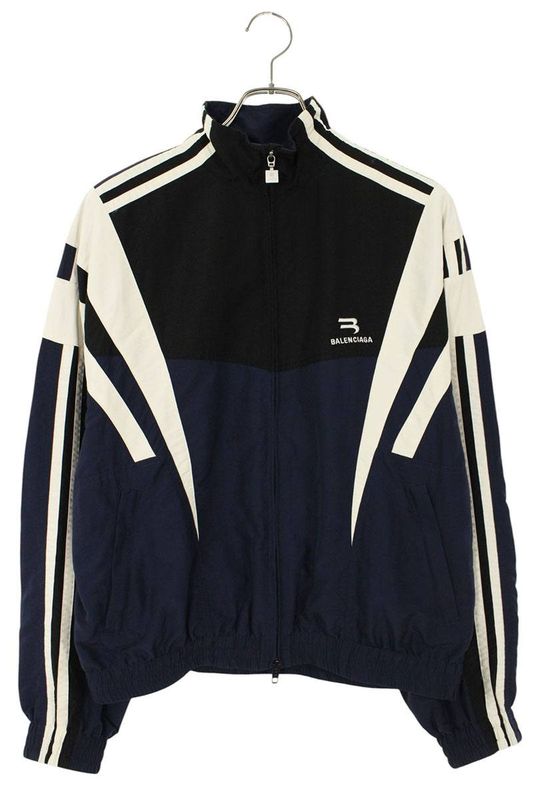 Balenciaga 22SS 681438 Tko48 Sporty Logo Track Jacket Blouson Men M