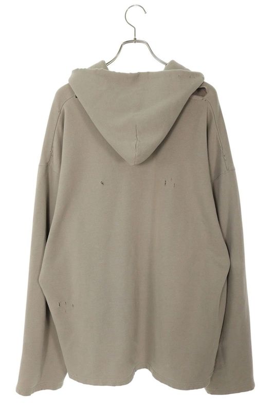 Balenciaga 21AW 661711 Tkvd6 Damaged Spray Logo Print Hoodie Men's S