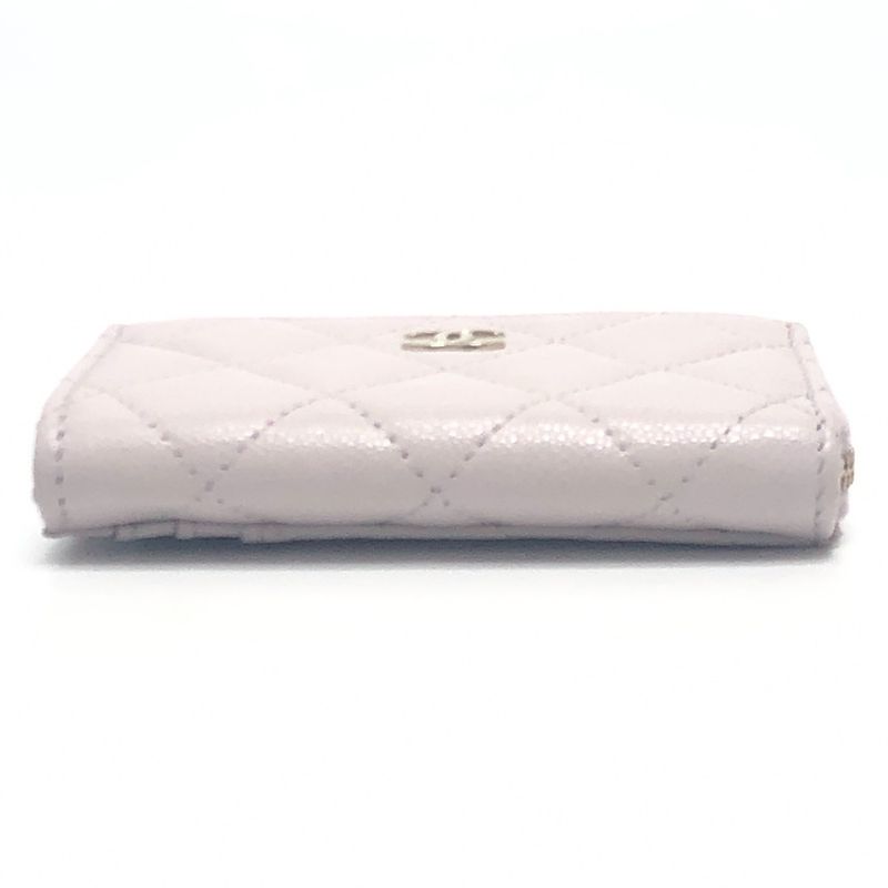 Chanel Card Case Fragment Case Caviar Skin Soft Purple