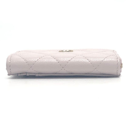 Chanel Card Case Fragment Case Caviar Skin Soft Purple