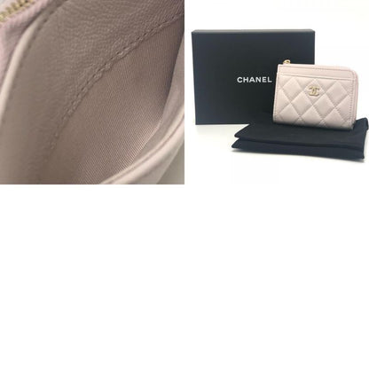 Chanel Card Case Fragment Case Caviar Skin Soft Purple