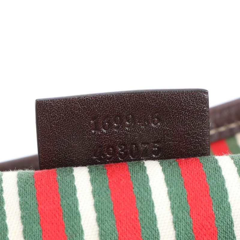 Gucci GG Canvas New Britt Leather Tote Bag Shoulder Brown 169946 Women's EUE