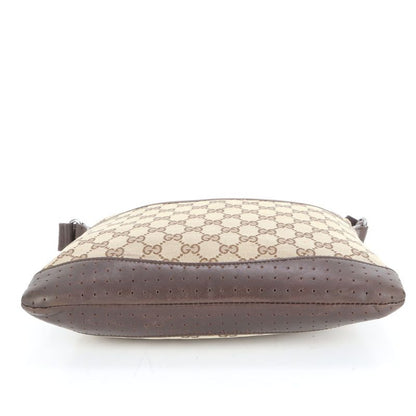 Gucci GG Canvas With Control Card 145857 Leather Shoulder Bag Crossbody