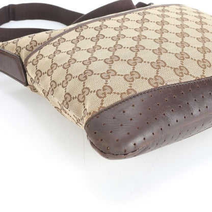 Gucci GG Canvas With Control Card 145857 Leather Shoulder Bag Crossbody