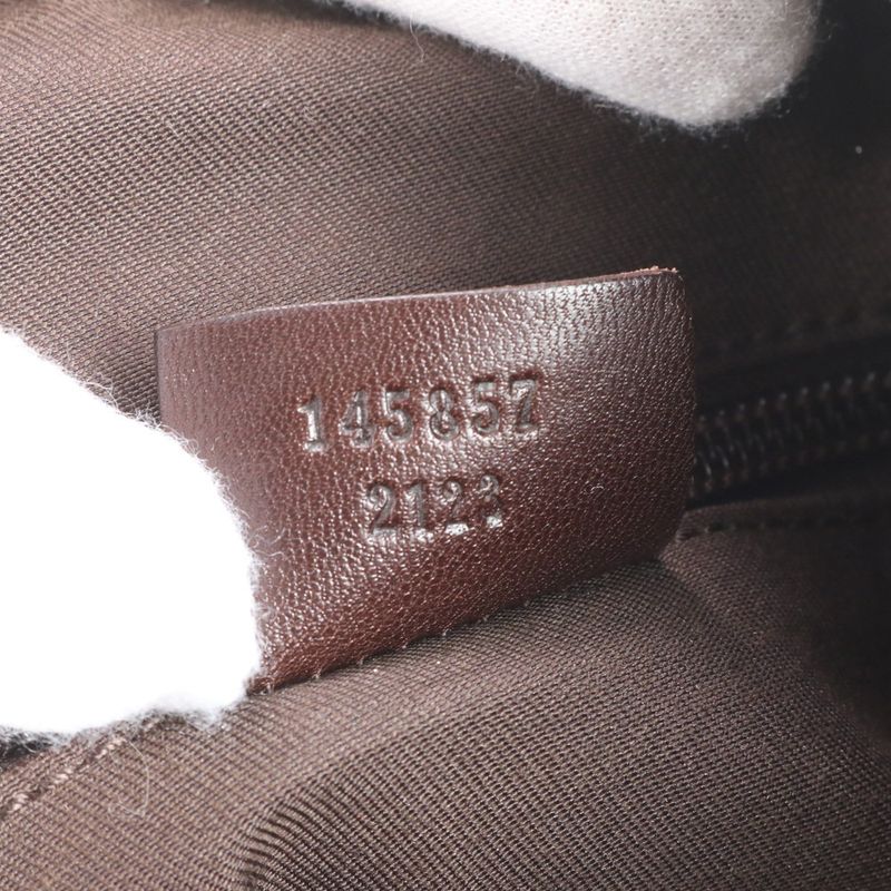 Gucci GG Canvas With Control Card 145857 Leather Shoulder Bag Crossbody