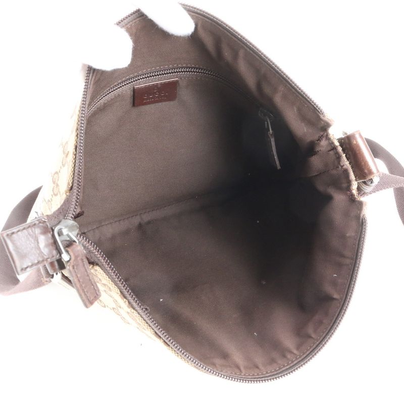 Gucci GG Canvas With Control Card 145857 Leather Shoulder Bag Crossbody