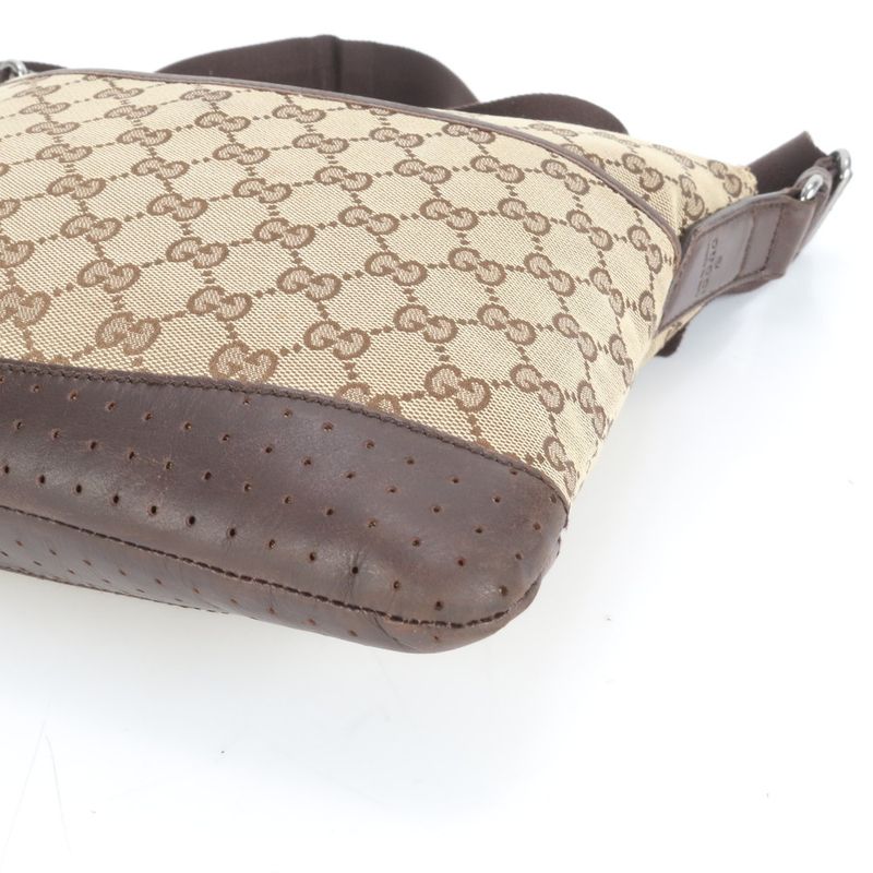 Gucci GG Canvas With Control Card 145857 Leather Shoulder Bag Crossbody