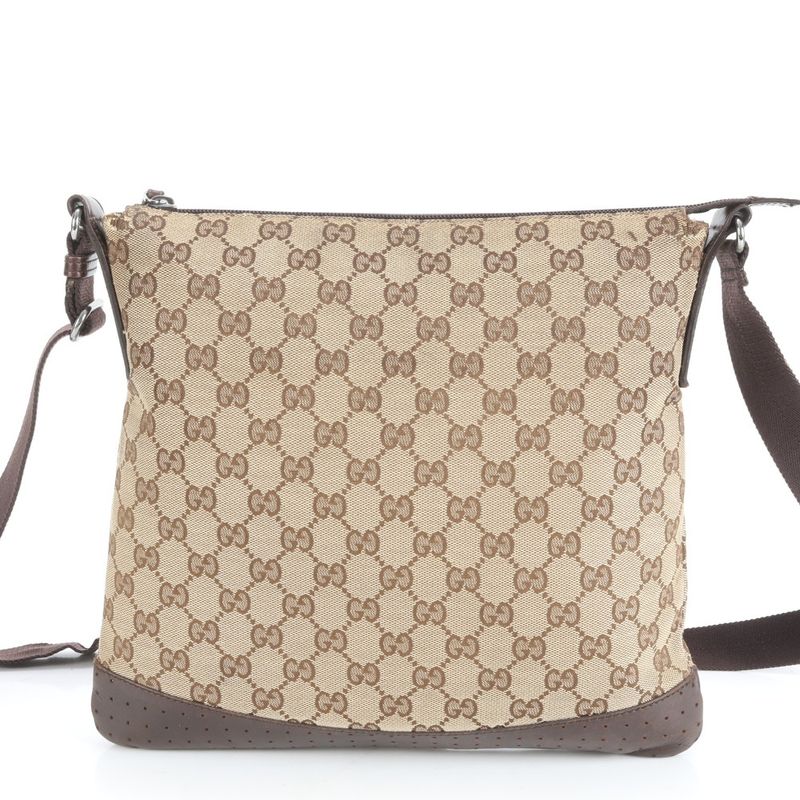 Gucci GG Canvas With Control Card 145857 Leather Shoulder Bag Crossbody