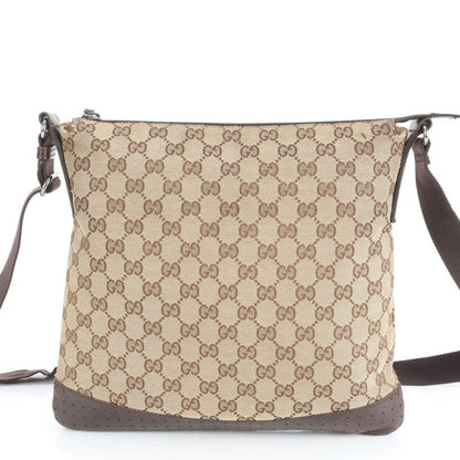 Gucci GG Canvas With Control Card 145857 Leather Shoulder Bag Crossbody