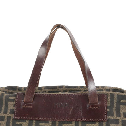 Fendi Zucca Leather Tote Bag Shoulder 15823 Brown Women EUE Cx35-3