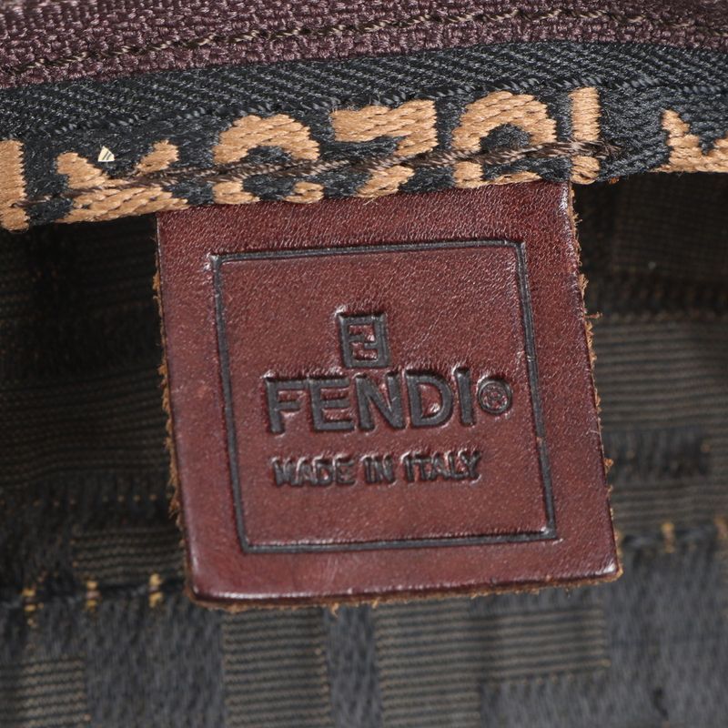 Fendi Zucca Leather Tote Bag Shoulder 15823 Brown Women EUE Cx35-3