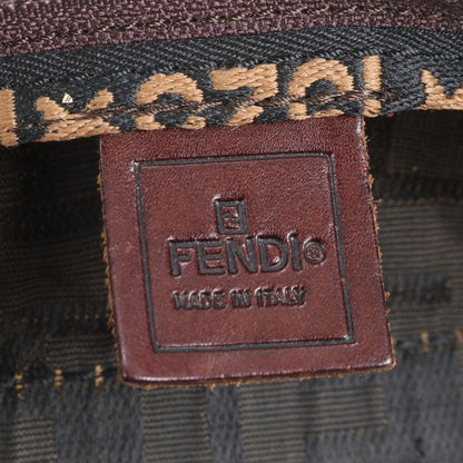 Fendi Zucca Leather Tote Bag Shoulder 15823 Brown Women EUE Cx35-3