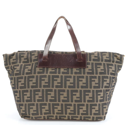 Fendi Zucca Leather Tote Bag Shoulder 15823 Brown Women EUE Cx35-3