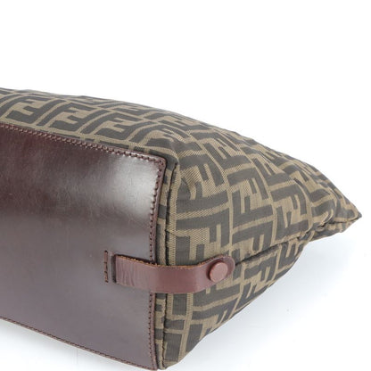 Fendi Zucca Leather Tote Bag Shoulder 15823 Brown Women EUE Cx35-3