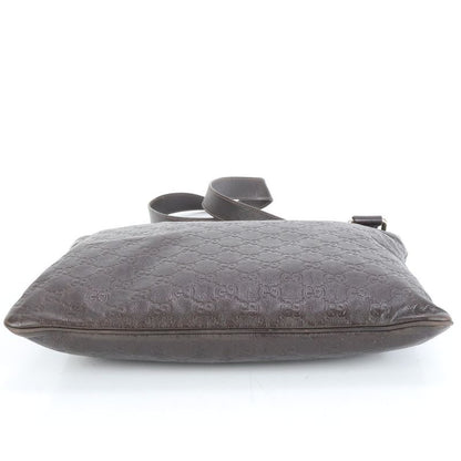 Guccissima 201446 Leather Shoulder Bag Crossbody Messenger Brown Men's EUE