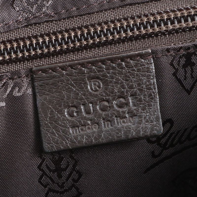 Guccissima 201446 Leather Shoulder Bag Crossbody Messenger Brown Men's EUE