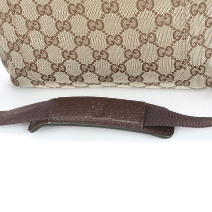 Gucci GG Canvas Leather Shoulder Bag Crossbody Messenger 122793 Brown Genuine