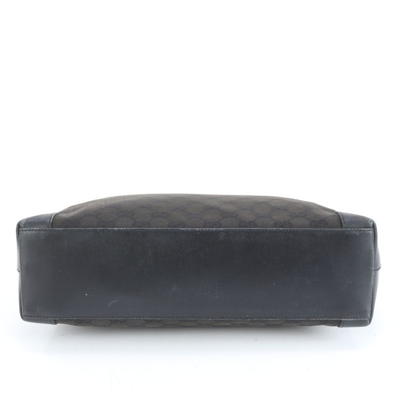 Gucci GG Canvas Leather Tote Bag Hand Black 002-1119 Women's EUE Cx33-2