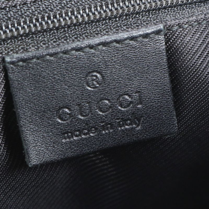 Gucci GG Canvas Leather Tote Bag Hand Black 002-1119 Women's EUE Cx33-2