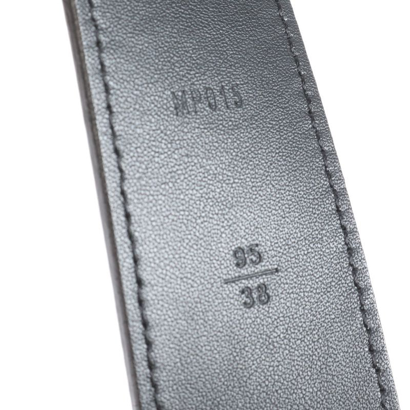 Louis Vuitton X Supreme Collaboration Monogram Santure LV Initial Leather Belt