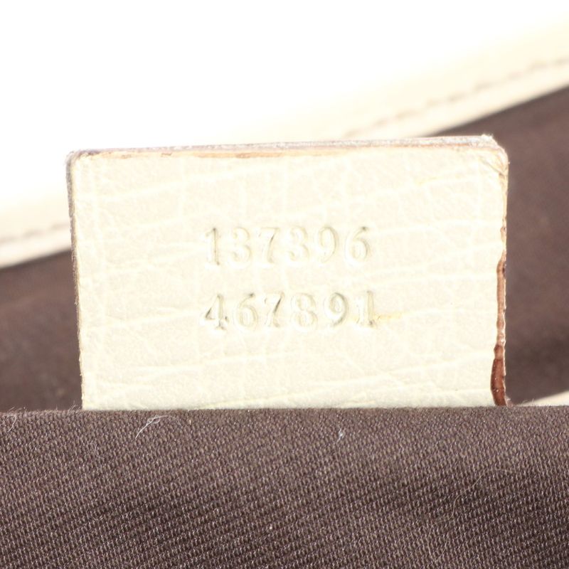 Gucci GG Canvas Charm Leather Tote Bag Shoulder Hand 137396 Gold Hardware