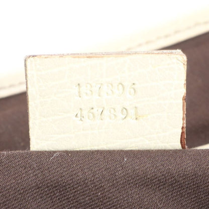 Gucci GG Canvas Charm Leather Tote Bag Shoulder Hand 137396 Gold Hardware