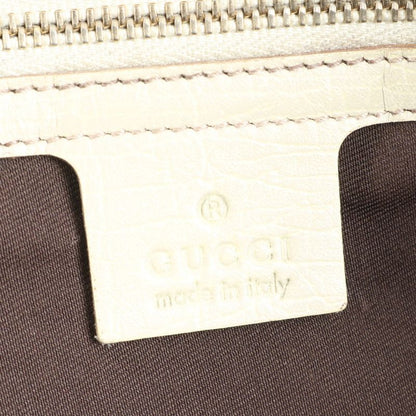 Gucci GG Canvas Charm Leather Tote Bag Shoulder Hand 137396 Gold Hardware