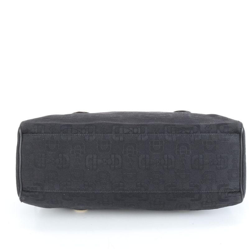 Gucci Horsebit Leather Tote Bag Shoulder Mini Boston 248268 Hand Black Women's