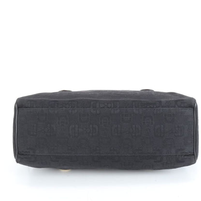 Gucci Horsebit Leather Tote Bag Shoulder Mini Boston 248268 Hand Black Women's