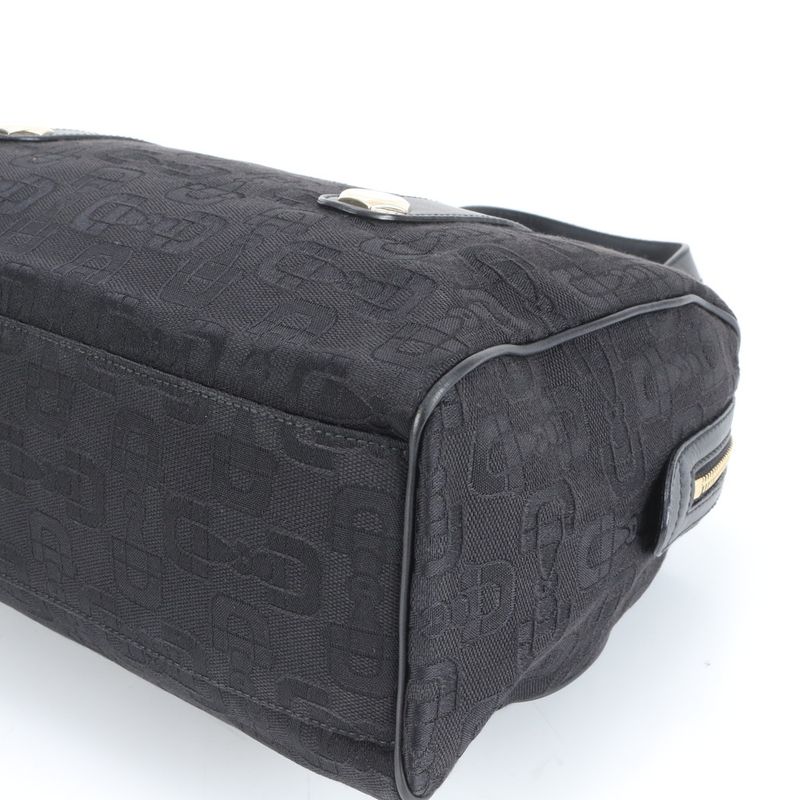 Gucci Horsebit Leather Tote Bag Shoulder Mini Boston 248268 Hand Black Women's