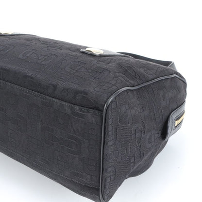 Gucci Horsebit Leather Tote Bag Shoulder Mini Boston 248268 Hand Black Women's