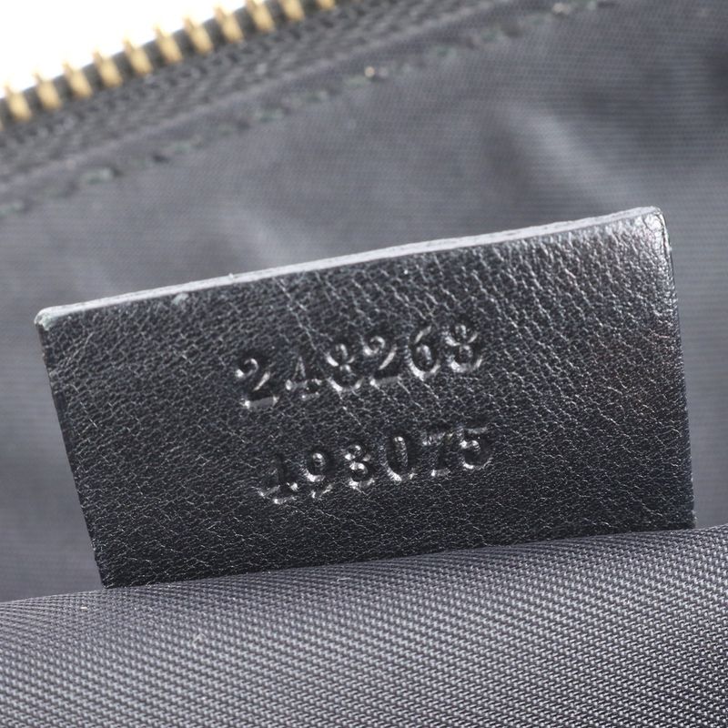 Gucci Horsebit Leather Tote Bag Shoulder Mini Boston 248268 Hand Black Women's