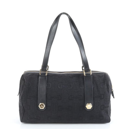 Gucci Horsebit Leather Tote Bag Shoulder Mini Boston 248268 Hand Black Women's