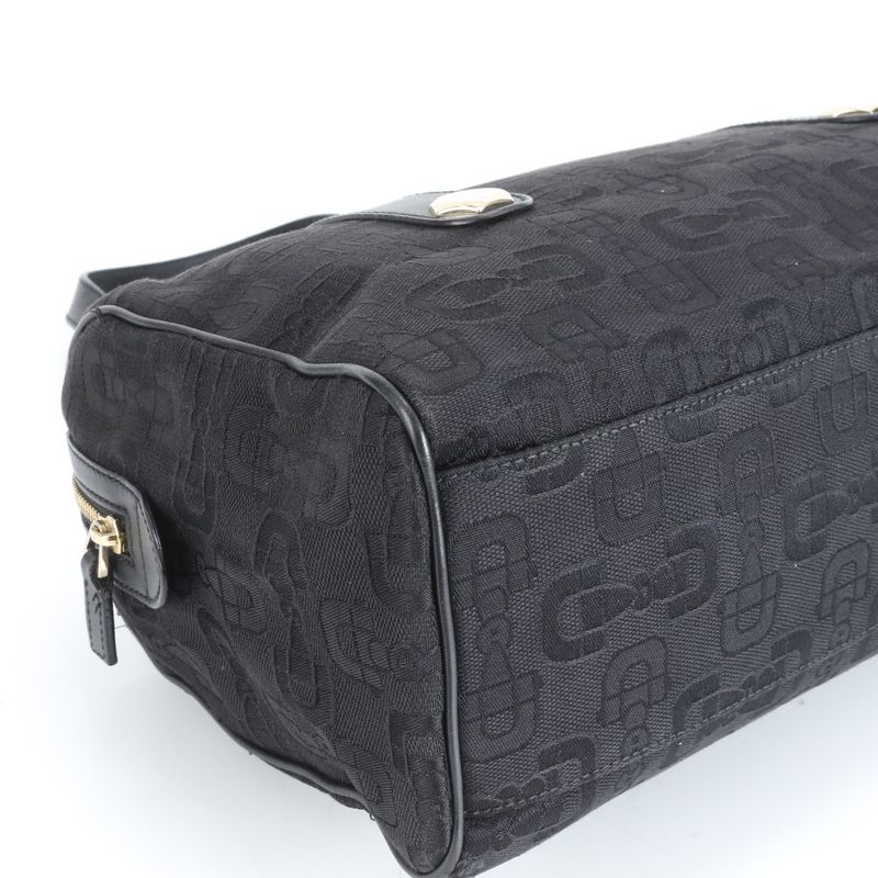 Gucci Horsebit Leather Tote Bag Shoulder Mini Boston 248268 Hand Black Women's