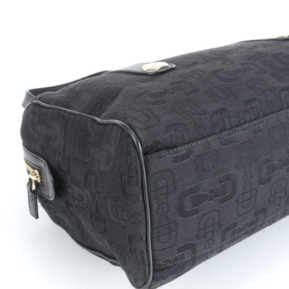 Gucci Horsebit Leather Tote Bag Shoulder Mini Boston 248268 Hand Black Women's