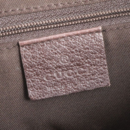 Gucci GG Canvas Abby Leather Tote Bag Shoulder Brown Gold Hardware 141471