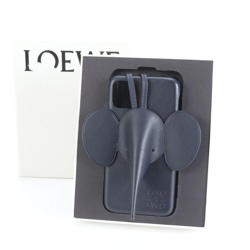 Loewe Bumper Elephant Iphone 11 Case Cabas Leather Cell Phone Shoulder Strap