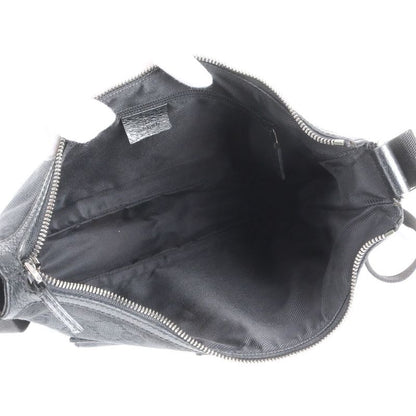 Gucci GG Canvas 114272 Leather Shoulder Bag Crossbody Messenger Black Fashionabl