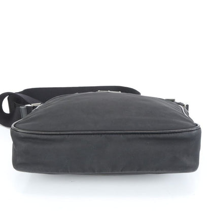Prada Tessuto Nylon Triangle Logo Leather Shoulder Bag Crossbody Messenger
