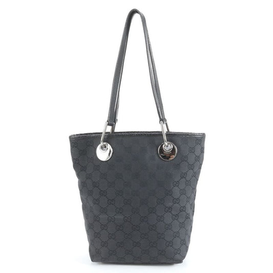 Gucci GG Canvas Eclipse 120840 Leather Tote Bag Shoulder Black Women's ERE