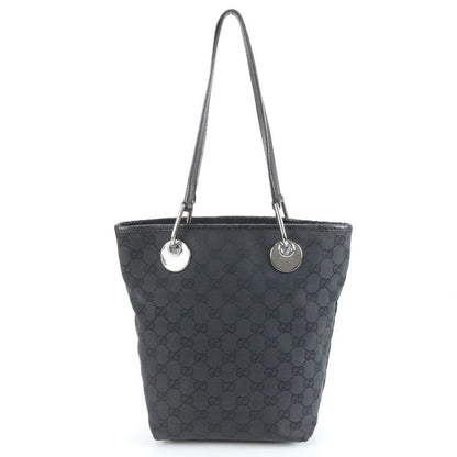 Gucci GG Canvas Eclipse 120840 Leather Tote Bag Shoulder Black Women's ERE